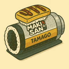 Tamago with unagi sauce Maki