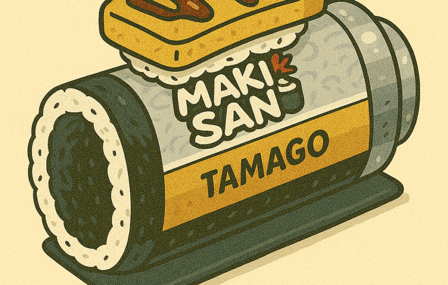 Tamago with unagi sauce Maki